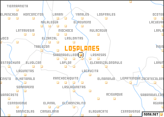 map of Los Planes