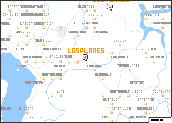 map of Los Planes