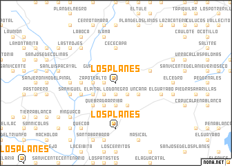 map of Los Planes