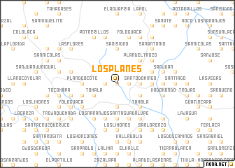 map of Los Planes