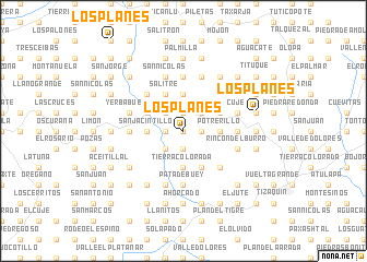 map of Los Planes