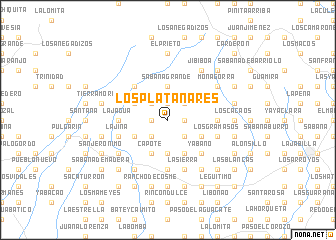 map of Los Platanares