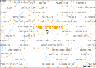 map of Los Platanares