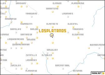 map of Los Plátanos