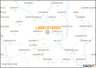 map of Los Plátanos