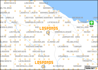 map of Los Pomos