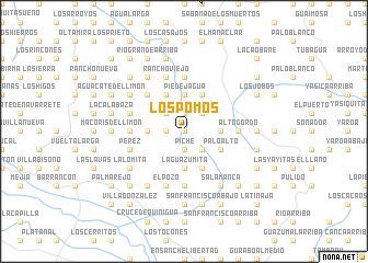 map of Los Pomos