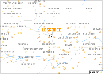 map of Los Ponce