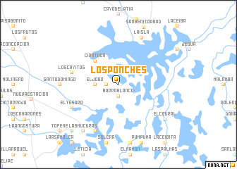 map of Los Ponches