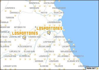 map of Los Pontones