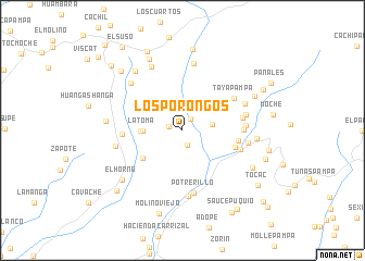 map of Los Porongos