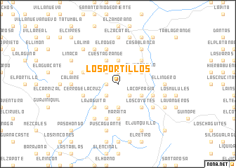 map of Los Portillos