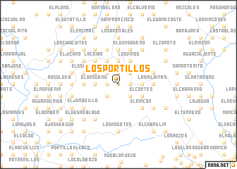map of Los Portillos
