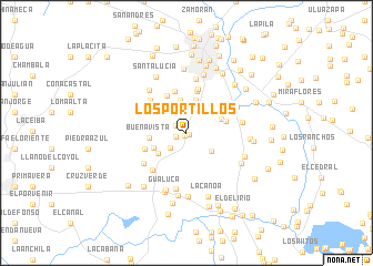 map of Los Portillos