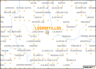 map of Los Portillos