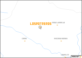 map of Los Potreros