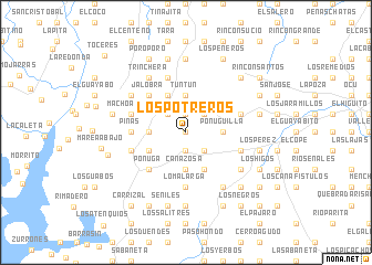 map of Los Potreros