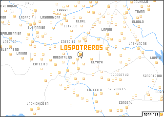 map of Los Potreros