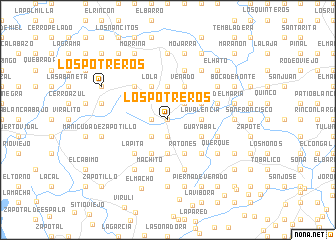 map of Los Potreros