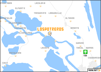 map of Los Potreros