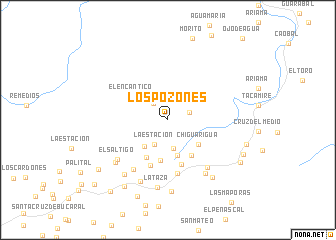map of Los Pozones