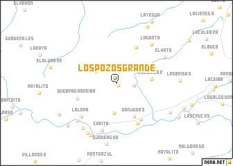 map of Los Pozos Grande