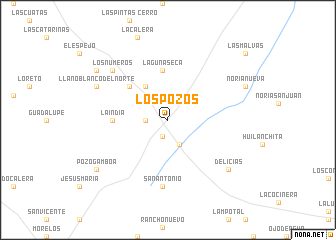 map of Los Pozos