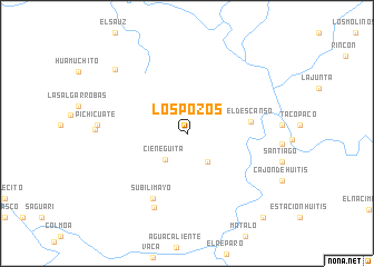 map of Los Pozos