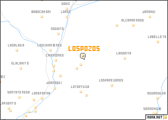 map of Los Pozos