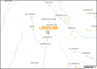 map of Los Pozos