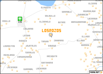 map of Los Pozos