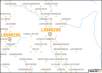 map of Los Pozos