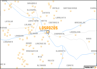 map of Los Pozos