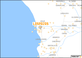 map of Los Pozos