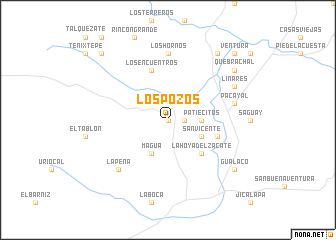 map of Los Pozos