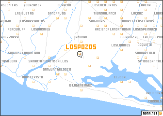 map of Los Pozos