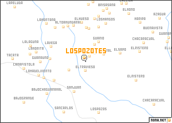 map of Los Pozotes