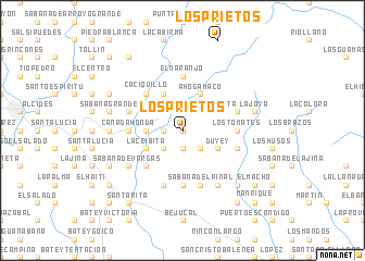 map of Los Prietos