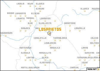 map of Los Prietos