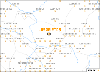 map of Los Prietos