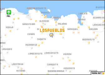 map of Los Pueblos