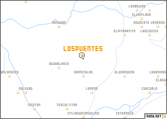 map of Los Puentes