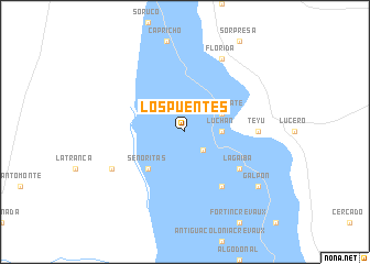 map of Los Puentes