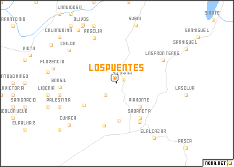 map of Los Puentes