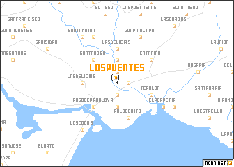 map of Los Puentes