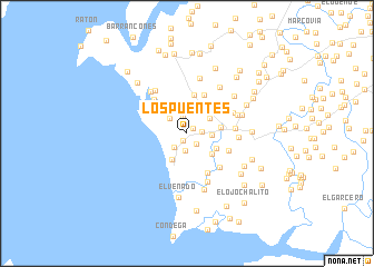 map of Los Puentes