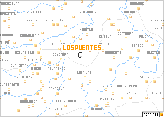 map of Los Puentes