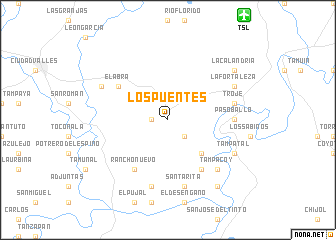 map of Los Puentes