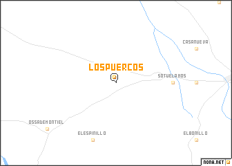 map of Los Puercos