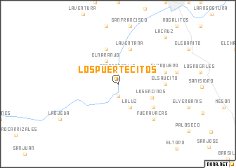 map of Los Puertecitos